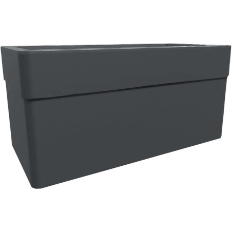 Jardinière Carel - Gris Anthracite - 78 x 39 x 39 cm - 63 L - Roulettes - Fabrication Française