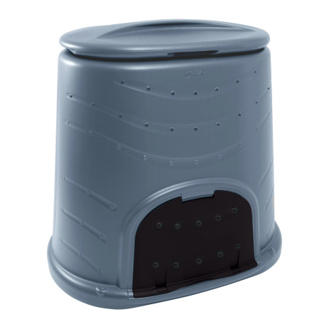Composteur de Jardin - 450 L - Gris Anthracite - 103 x 77,5 x 96,6 cm - Monobloc - Fabrication Française