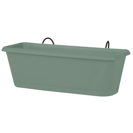 Jardinière Chorus - Vert Laurier - 48,8 x 18,8 x 16,1 cm - 9,4 L - Plateau Clipsé - Fabrication Française