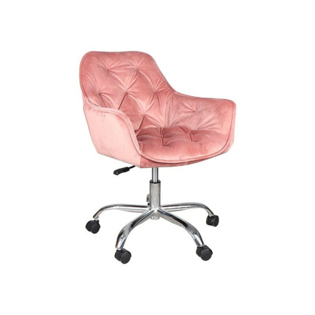 Fauteuil de bureau pivotant en velours - Gamme Q-190 - Rose