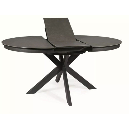 Table extensible en céramique - Gamme Porto - 120 à 160 cm - Gris foncé