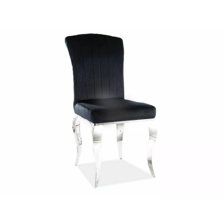 Chaise en velours - Gamme Prince - Noir