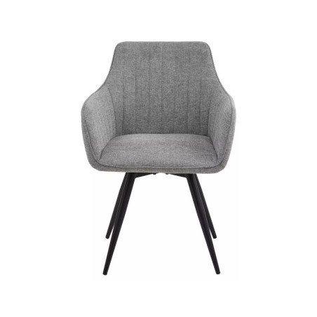Chaise pivotante en tissu - Gamme Ballo - Gris - Tissu Brego 07