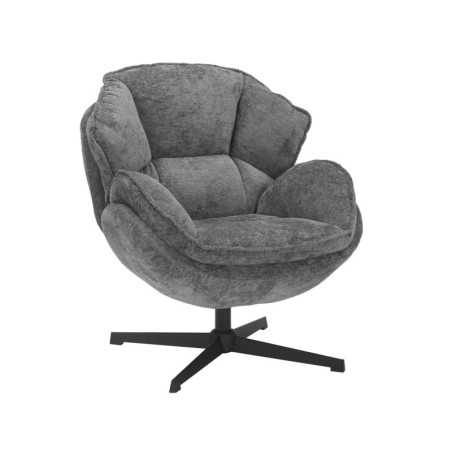 Fauteuil pivotant en tissu - Gamme Betty - Gris