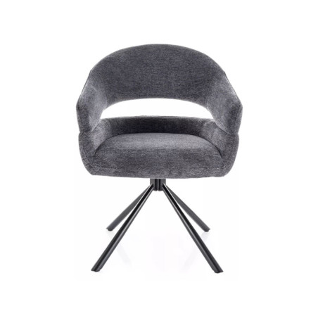 Chaise pivotante en tissu - Gamme Borgo - Gris foncé