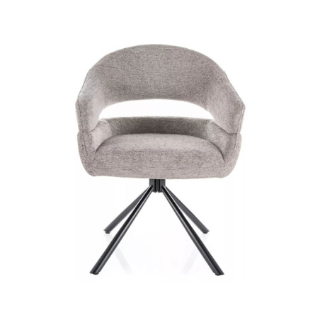 Chaise pivotante en tissu - Gamme Borgo - Gris