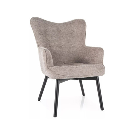 Fauteuil en tissu - Gamme Carmen - Taupe