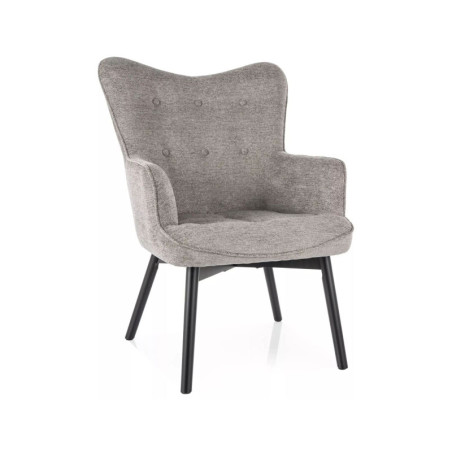 Fauteuil en tissu - Gamme Carmen - Gris clair