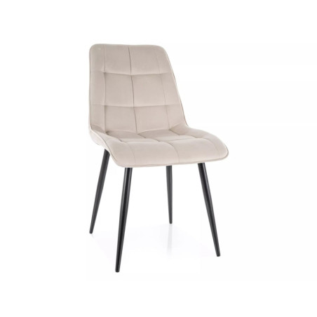 Chaise en velours - Gamme Chic - Beige clair