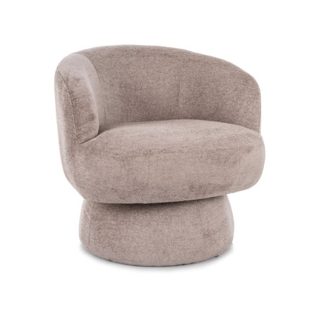 Fauteuil pivotant en tissu - Gamme Cosmic - Taupe