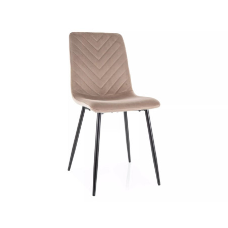 Chaise en velours - Gamme Daren - Taupe