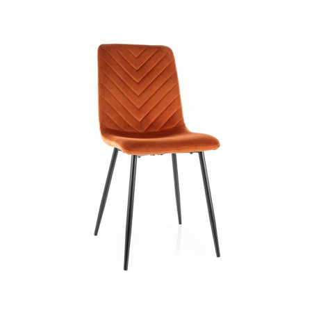 Chaise en velours - Gamme Daren - Terracotta