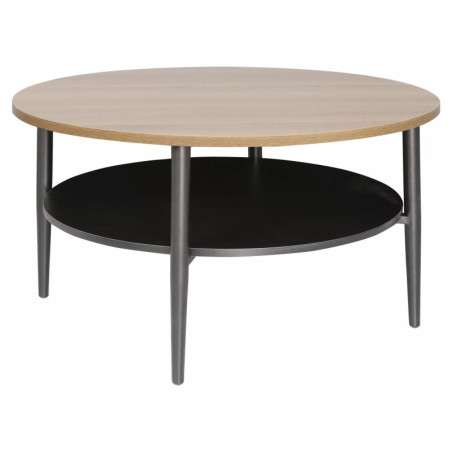 Table basse en bois - Gamme Ella A - D 80 cm - Chêne