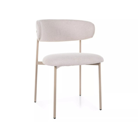 Chaise en tissu - Gamme Elton - Beige clair