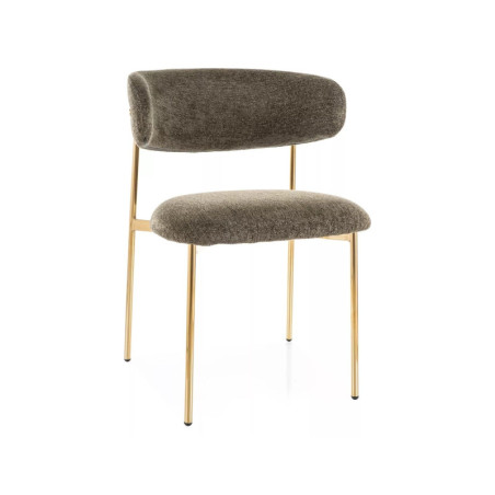 Chaise en tissu - Gamme Elton - Vert olive