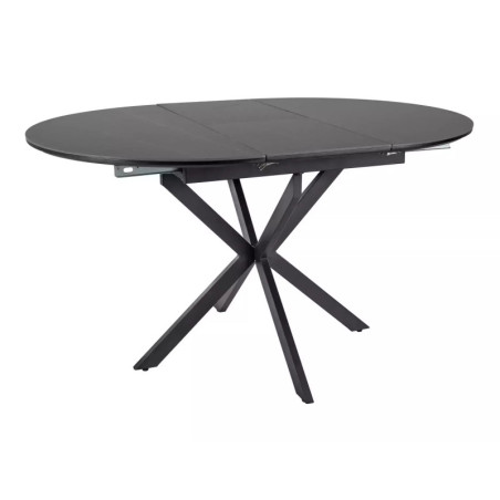 Table extensible en céramique - Gamme Gaston - 100 à 135 cm - Noir mat
