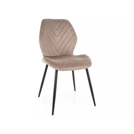 Chaise en velours - Gamme Mike - Taupe