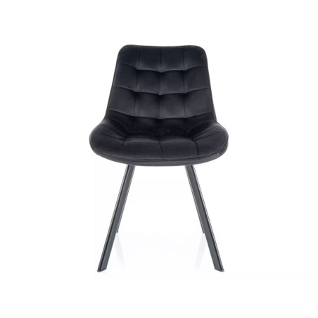 Chaise pivotante en velours - Gamme Monti - Noir