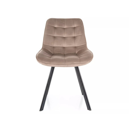 Chaise pivotante en velours - Gamme Monti - Taupe