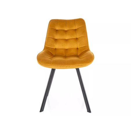 Chaise pivotante en velours - Gamme Monti - Jaune