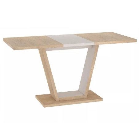 Table extensible en bois - Gamme Nigel - 120 à 160 cm - Taupe