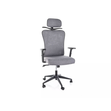 Fauteuil de bureau pivotant en tissu - Gamme Q-080M - Gris