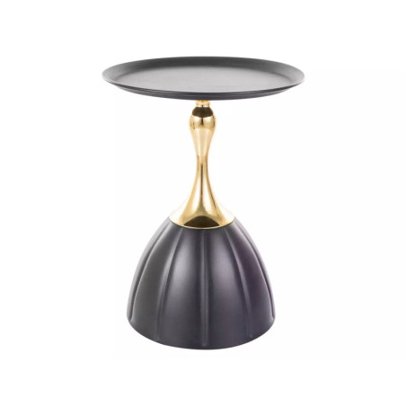 Table basse en métal - Gamme Piana - D 38 cm - Noir