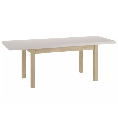 Table extensible en bois - Gamme Presto - 140 à 218 cm - Taupe