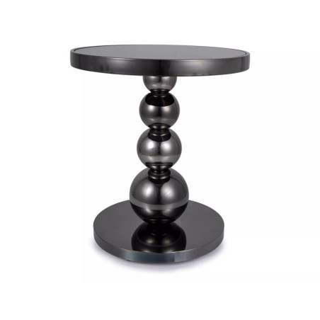 Table basse en verre - Gamme Rima - D 50 cm - Noir