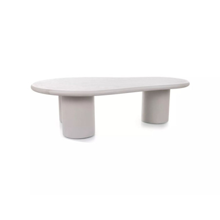 Table basse en bois - Gamme Selena - 130 x 80 x 35 cm - Gris clair