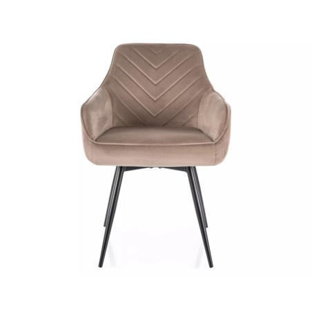 Chaise pivotante en velours - Gamme Servio - Taupe