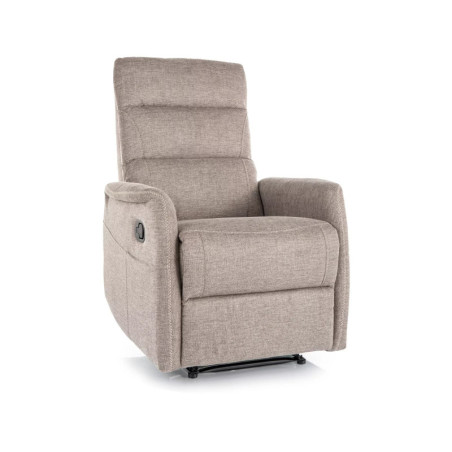 Fauteuil relax manuel en tissu - Gamme Solon M - Beige