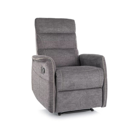 Fauteuil relax manuel en tissu - Gamme Solon M - Gris foncé