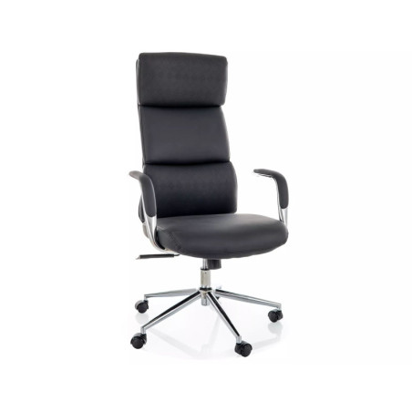 Fauteuil de bureau pivotant en similicuir - Gamme Q-03 - Noir