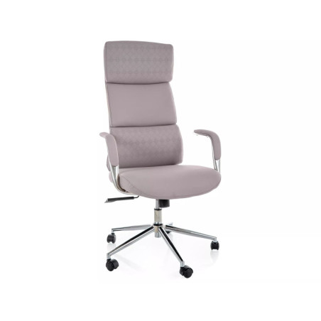Fauteuil de bureau pivotant en similicuir - Gamme Q-03 - Gris