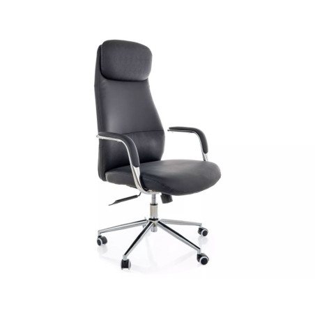 Fauteuil de bureau pivotant en similicuir - Gamme Q-05 - Noir