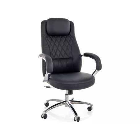 Fauteuil de bureau pivotant en similicuir - Gamme Q-07 - Noir