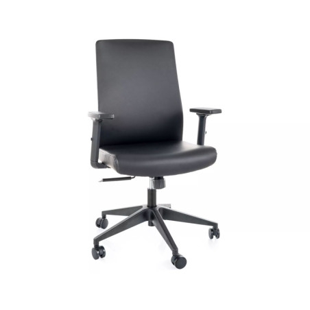 Fauteuil de bureau pivotant en similicuir - Gamme Q-085 - Noir