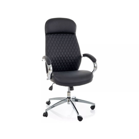 Fauteuil de bureau pivotant en similicuir - Gamme Q-09 - Noir