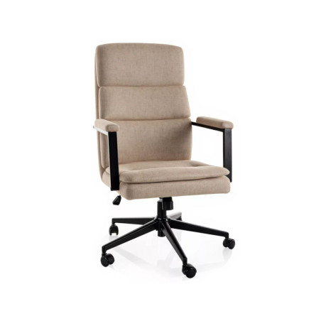 Fauteuil de bureau pivotant en tissu - Gamme Q-090 - Taupe - Tissu 260