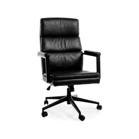 Fauteuil de bureau pivotant en similicuir - Gamme Q-090 - Noir
