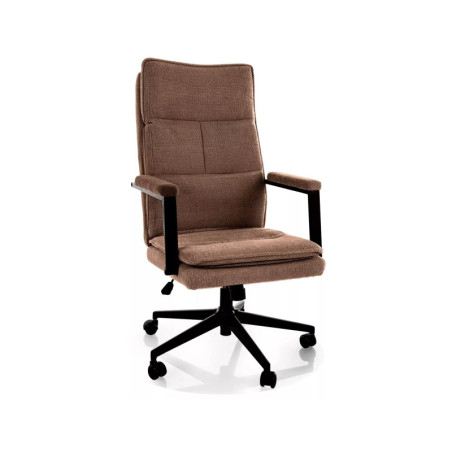 Fauteuil de bureau pivotant en tissu - Gamme Q-091 - Taupe - Tissu Noelle 33