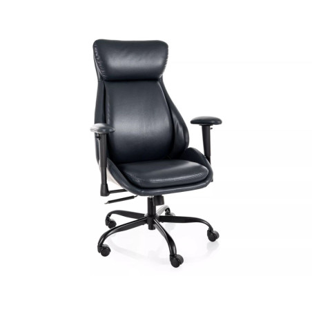 Fauteuil de bureau pivotant en similicuir - Gamme Q-092 - Noir