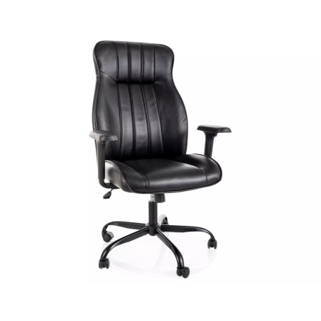 Fauteuil de bureau pivotant en similicuir - Gamme Q-093 - Noir