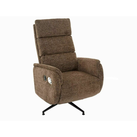 Fauteuil relax électrique en tissu - Gamme Fenix - Beige cappuccino