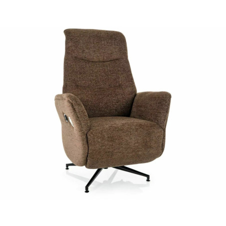 Fauteuil relax électrique en tissu - Gamme Nestor - Beige cappuccino