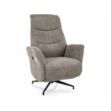 Fauteuil relax électrique en tissu - Gamme Nestor - Gris