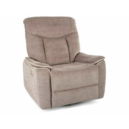 Fauteuil relax électrique en tissu - Gamme Odys - Taupe