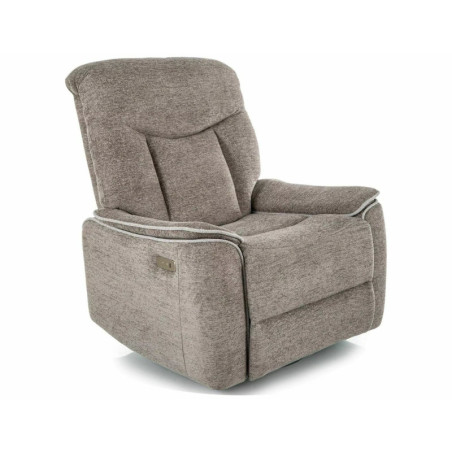 Fauteuil relax électrique en tissu - Gamme Odys - Gris