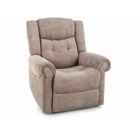 Fauteuil relax électrique en tissu - Gamme Parys - Taupe